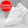 Мужские кроссовки из натуральной кожи, увеличивающие рост, невидимые дышащие кроссовки 6/8 см, мужские повседневные кроссовки для тенниса