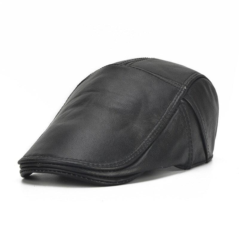 Northwood Твердый берет из натуральной коровьей кожи, шляпа Boina Masculina, плоская кепка, мужской берет, береты, кепка