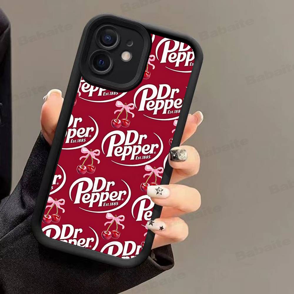 Силиконовый мягкий чехол для телефона Cherry Drink D-Dr-P-Pepper для iPhone 17 16 14 13 12 11 15 Pro Max Plus Air Cover