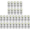 30pcs 6000K Canbus T10 168 194 W5W Dome License Side Marker, LED Bulb, White