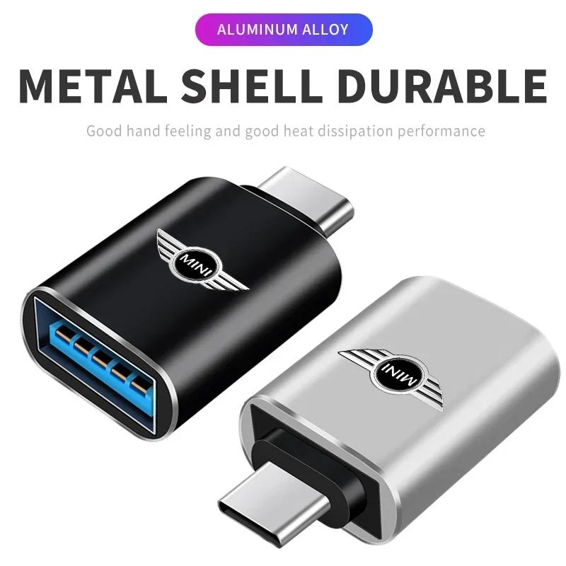 Type C To USB Port Converter Charging Cable Adapter For Mini Cooper JCW Works F54 F55 F56 F57 F60 R50 R52 R53 R55 R56 R57 51cx