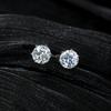 925 Sterling Silver Mossanite 3mm 4mm 5mm 6.5mm 8mm D Color VVS 0.1ct 0.3ct 0.5ct 1ct 2ct Moissanite Stud Earrings