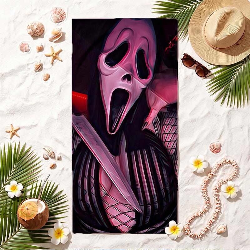 Ghostface Soft Beach Towel Stylish Beach Pool Towel for Summer Seaside Vacation Travel