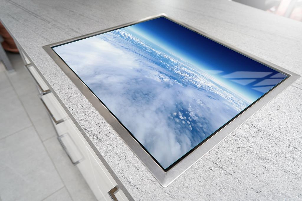 Glass stovetop protector 70x52 Sky
