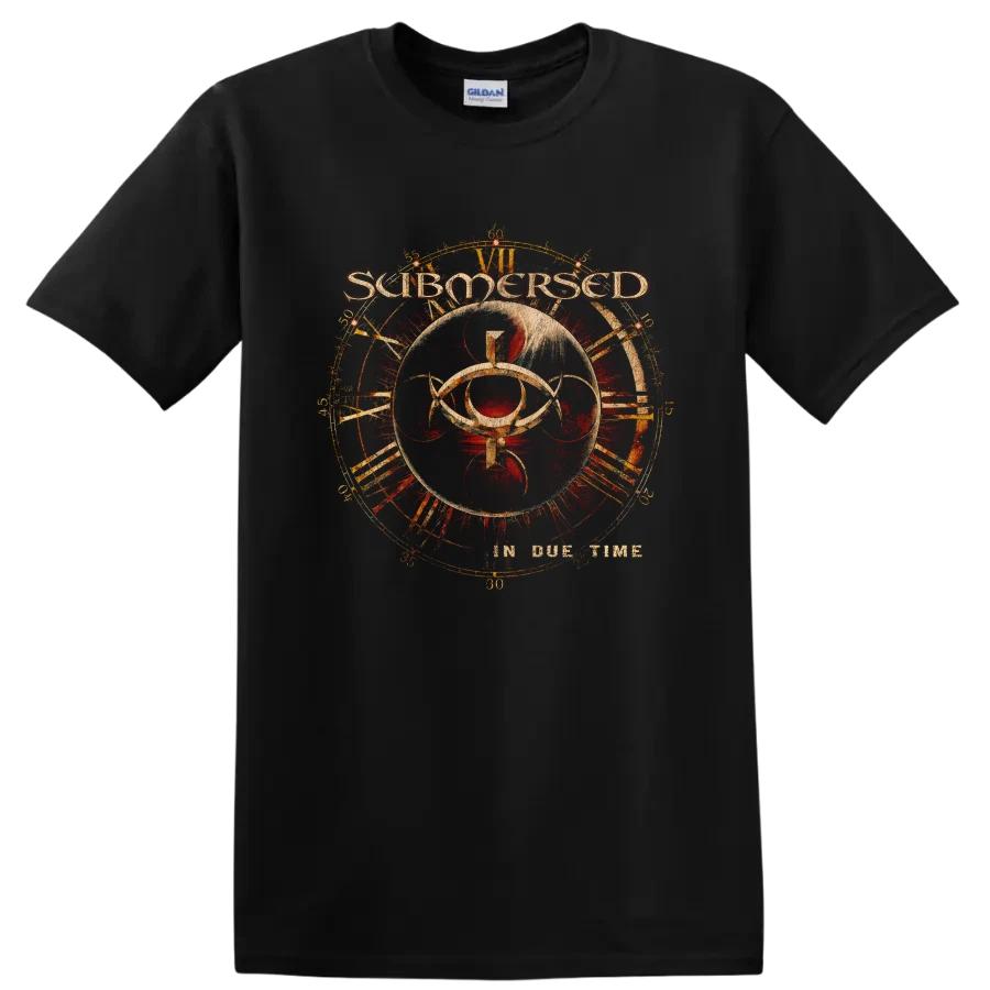 Submersed In Due Time Rock Band T Shirt Gothic Eye Symbol Graphic Tee Distressed