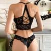 Сексуальный комплект нижнего белья, женский красивый бюстгальтер на спине, кружевные бюстгальтеры и трусики с эффектом пуш-ап, комплект нижнего белья с вышивкой, удобное нижнее белье