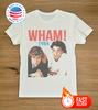 Винтажная футболка 1984 года WHAM Джордж Майкл Эндрю Риджли Полный размер Белая футболка Унисекс
