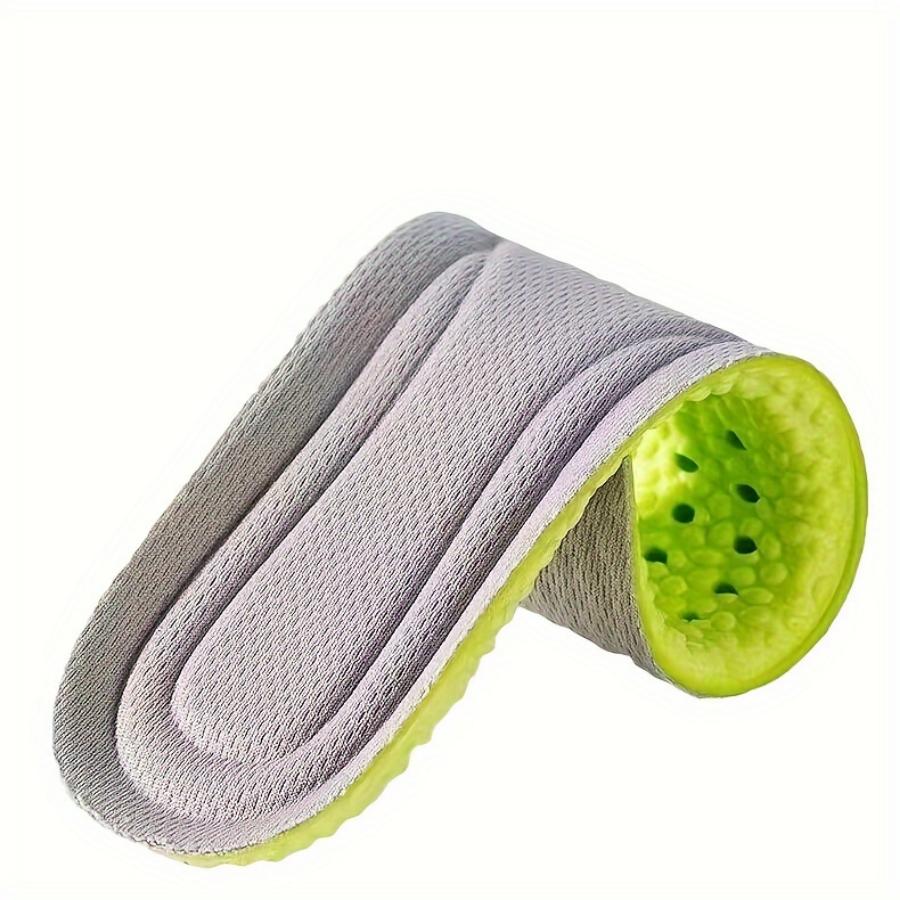 1Pair Soft Breathable Sport Cushioning Inserts Wormwood Deodorant Insoles For Men Women Boost Shoe Pads Mesh Can Cut Size Insole