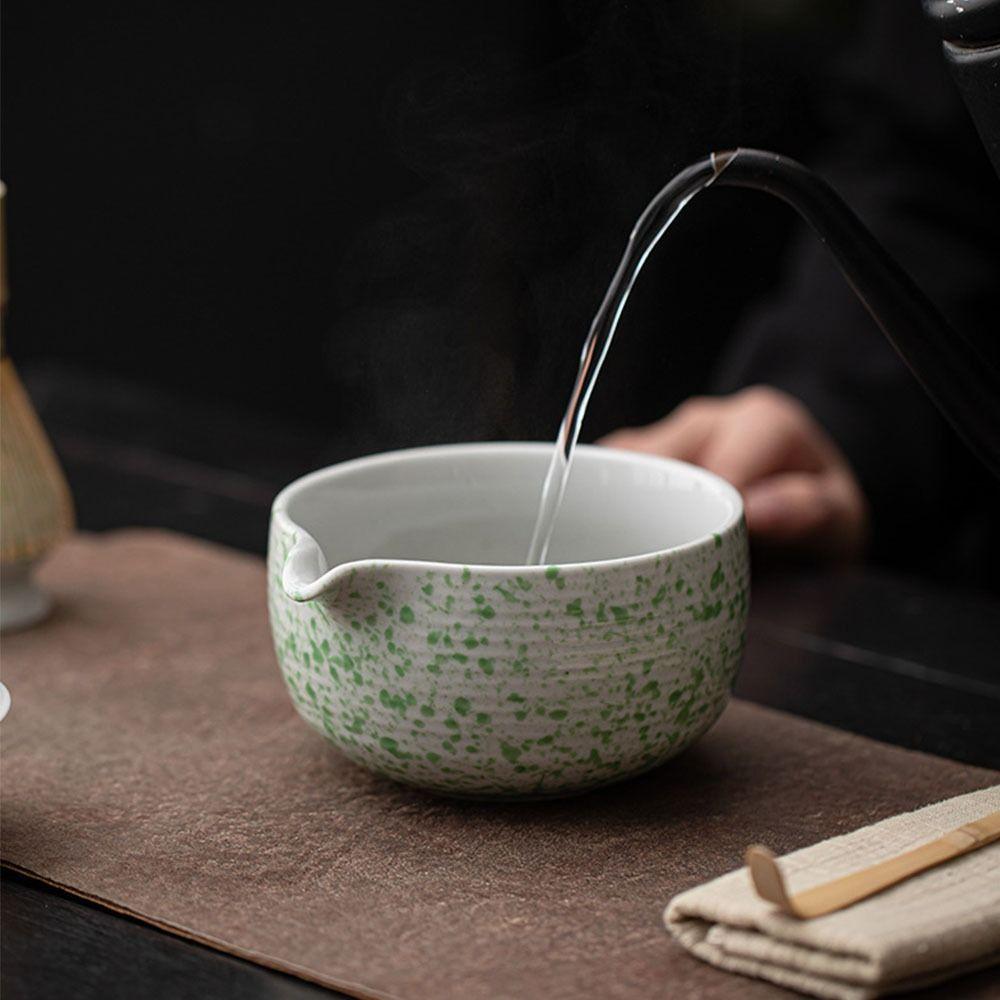Large Capacity Matcha Holder Ceramic Matcha Brewing Cup Matcha Chasen  Tea Making Tools