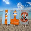 G-Gulf Racing Car Logo Микрофибра Печатное Пляжное Полотенце Скалолазание Йога Пляж Плавание Бег Впитывающее Мягкое Полотенце