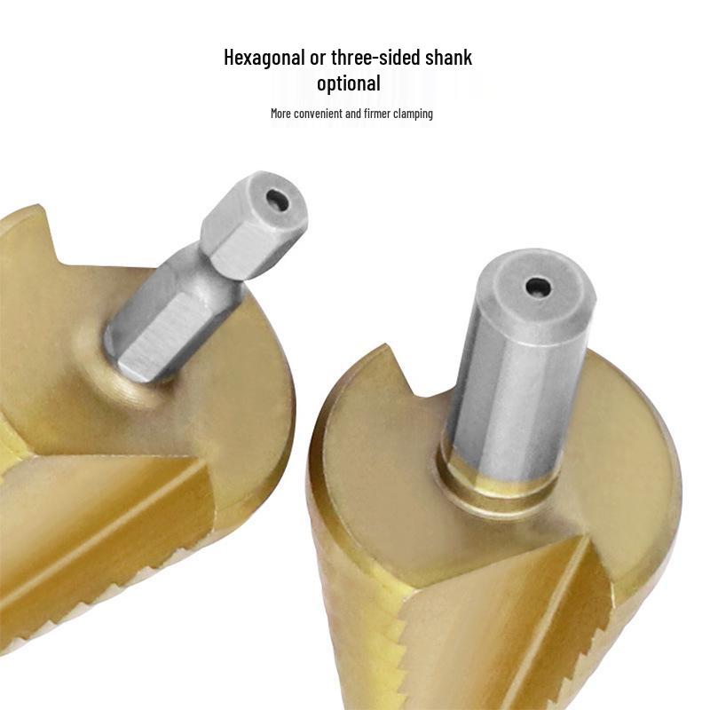 Hex & Triangular Shank Tower Drill Set 4-32, 4-20, 4-12 - Bearing Steel Step Bits