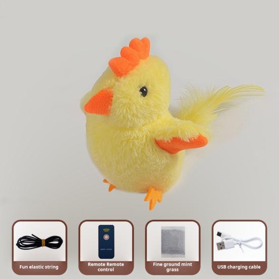 Flapping Bird Cat Toy Interactive Chirping Bird Catnip Toy with Lifelike Sound Touch Activated Rechargeable Bird Cat Kicker Toy for Indoor Cats