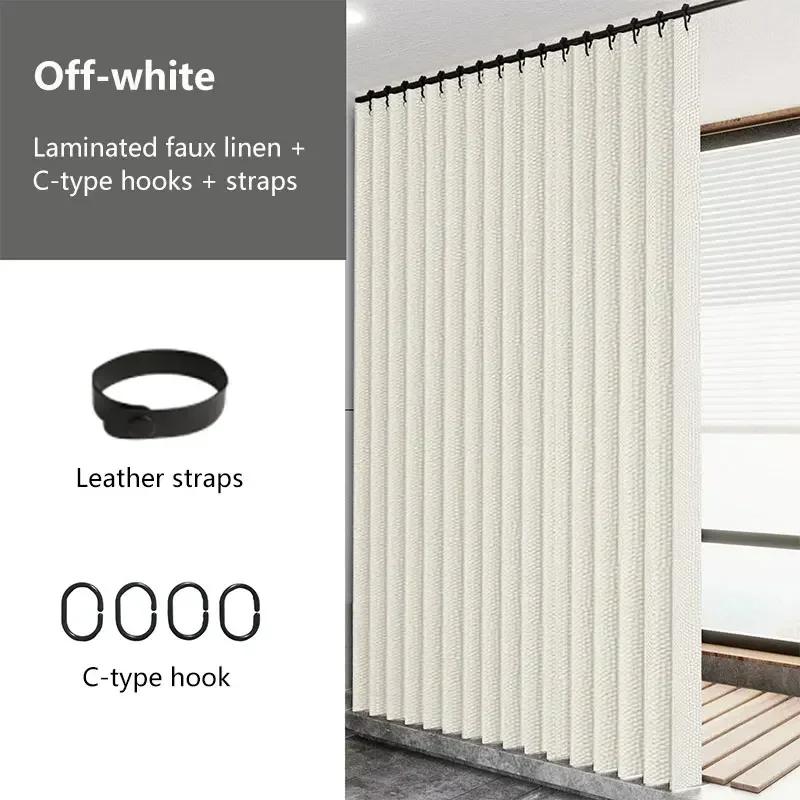 Waterproof Shower Curtain Mildew Bathroom Solid Curtain Wave Window Tulle Home Luxury with Hooks Heavy S Fold Wavy Shower