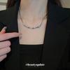 Корея Асимметричные Складки Геометрическое Ожерелье Металлическая Цепочка на Ключицы Холодный Стиль Ожерелье с Характером и Темпераментом Ожерелье Ювелирные Изделия Оптом Женские