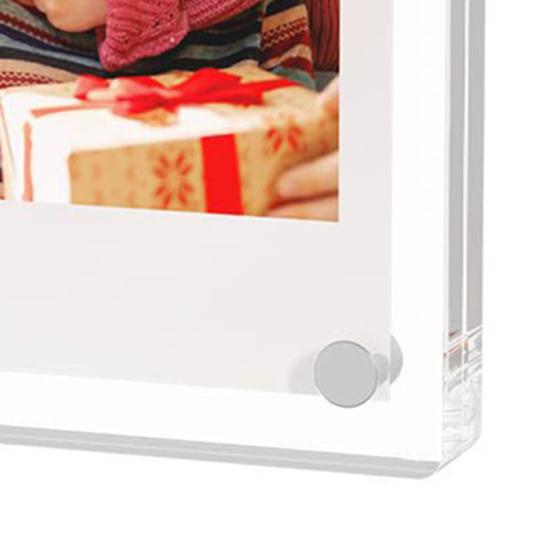 5/10/15Pcs 3-Inch Magnetic Photo Frame Double-Sided Refrigerator Transparent Acrylic Instant Film Holder Picture Display Frame Decoration