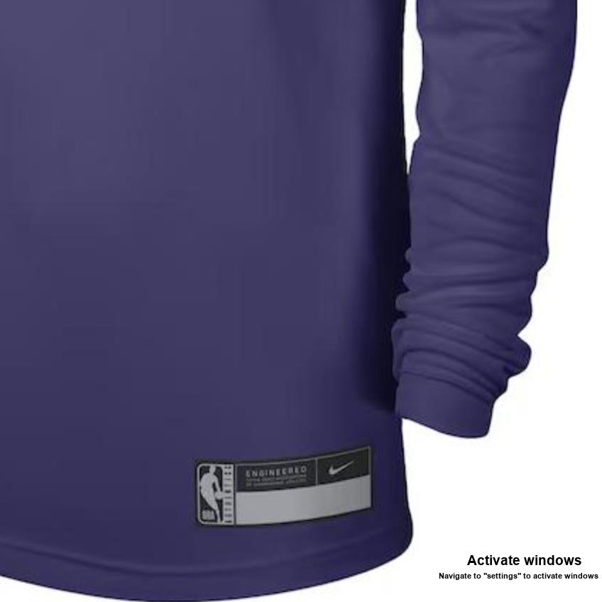 Nike Футболка мужская спортивная тренировочная Phoenix Suns с круглым вырезом и длинным рукавом, цвет фиолетовый FD9963-566