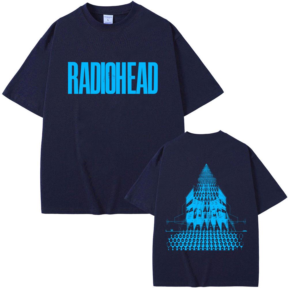 Radiohead Возвращение на сцену Европейский тур Футболки Мужские Женские Хип-хоп Рок Футболка Мужская Мода Оверсайз Футболки Уличная мода