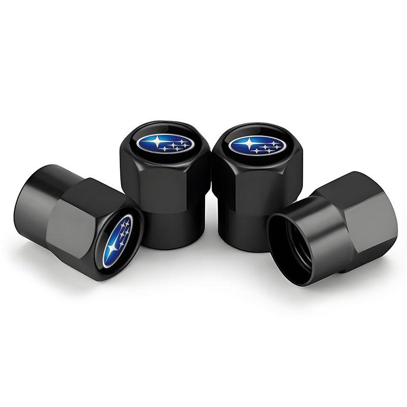 4Pcs Car Tire Valve Caps Aluminum Alloy Wheel Stem Air Cover For Subaru Crosstrek Forester Outback Impreza BRZ WRX Ascent REX M111