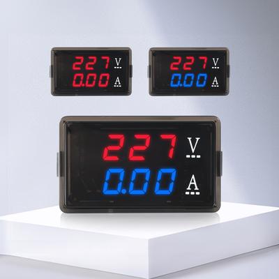 AC 70-480V Вольтметр Амперметр 2 в 1 Мультиметр Тестер Напряжения Тока Синий + Красный Светодиод Ампер Двойной Цифровой Вольтметр Амперметр