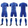 Custom Boys and Men Football Training Uniforms Blank Black Red Soccer Jersey Wear Set Automated Cutting Technique