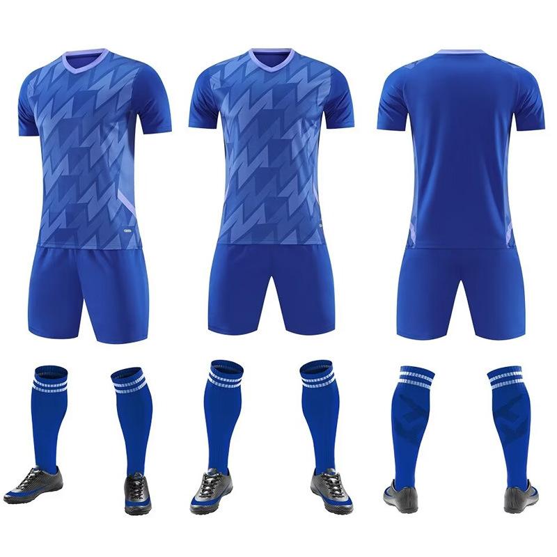 Custom Boys and Men Football Training Uniforms Blank Black Red Soccer Jersey Wear Set Automated Cutting Technique