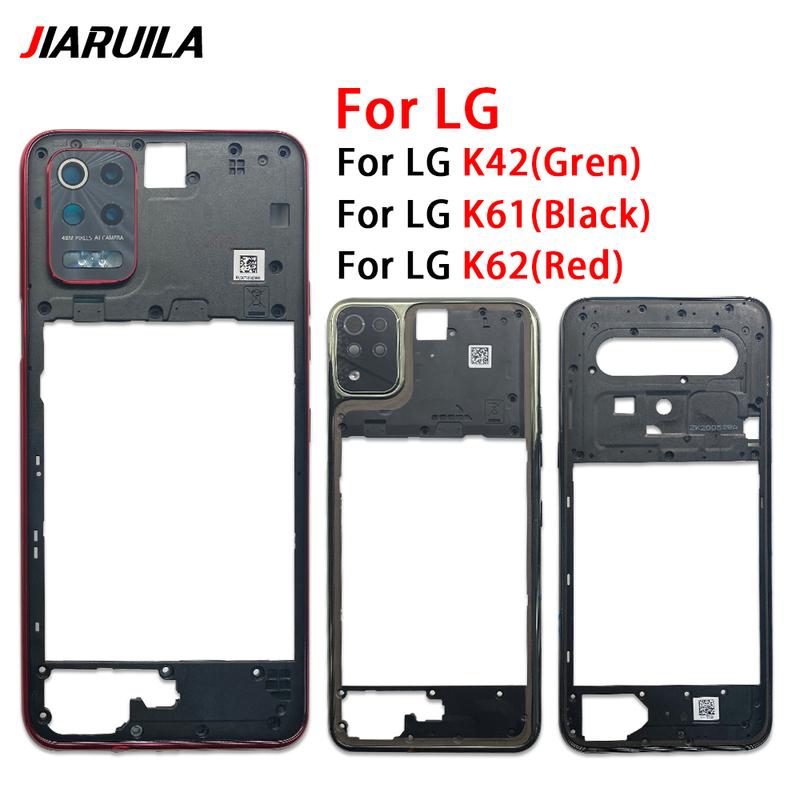 10Pcs\Lot Great Middle Frame Holder Housing Replacement Repair Part For LG K42 K52 K62 K61 Middle Frame With Glass Lens