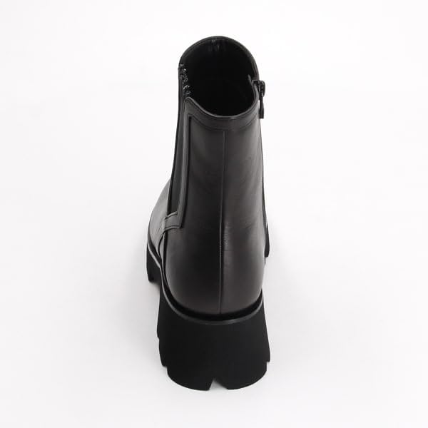 Ru Fashion Boots Tank Sole Side Gore Short Boots 2842 Black [Lanvin Bleu]