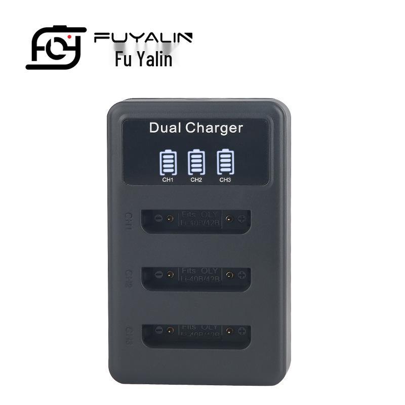 Тройное USB-зарядное устройство для аккумуляторов камер Olympus LI-42B, LI42B, 40B, ENEL10, FUNP45