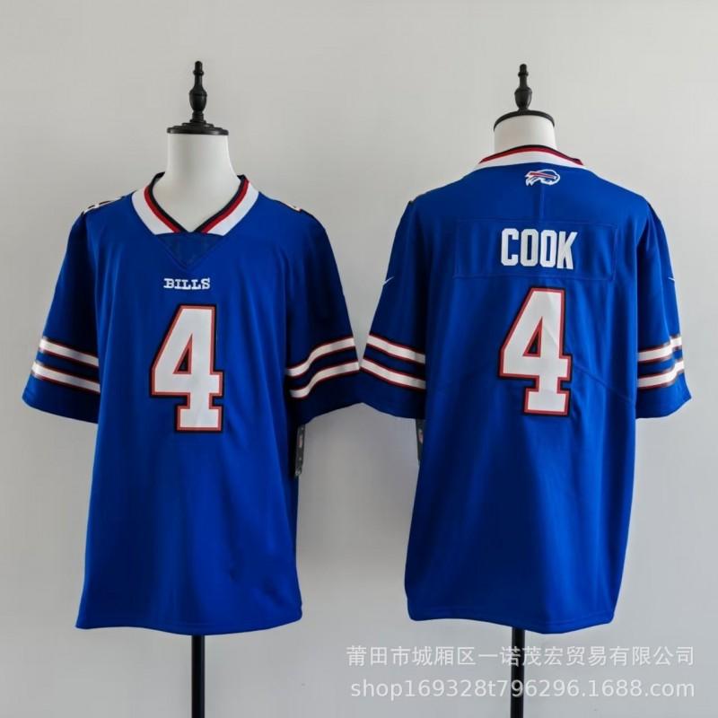 Bills Football Jersey Embroidered Rugby Uniform Mens Sports Shirt Size S-XXXL