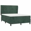 3129450 vidaXL Lit à sommier tapissier et matelas Vert foncé 140x190cm Velours