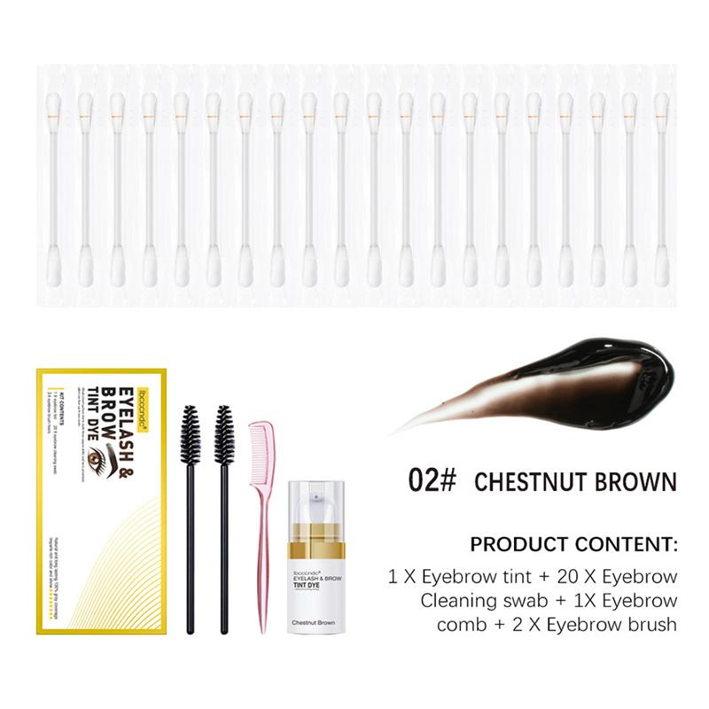 Black Brown Semi-permanent Eyebrow Dye Accessories Complete Eyebrow Dye Set Lasting and Non-fading Eyebrow Dye