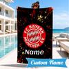 Custom Name Beach Towel Bayern Munich Crest Art Microfiber Beach Towel, Lightweight for Summer Travel, Swimming Pool Fan Birthday Gift
