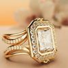 Gorgeous Luxury Rings for Women Wedding Engagement Accessories Unique Female Ring Fashion Jewelry Gifts