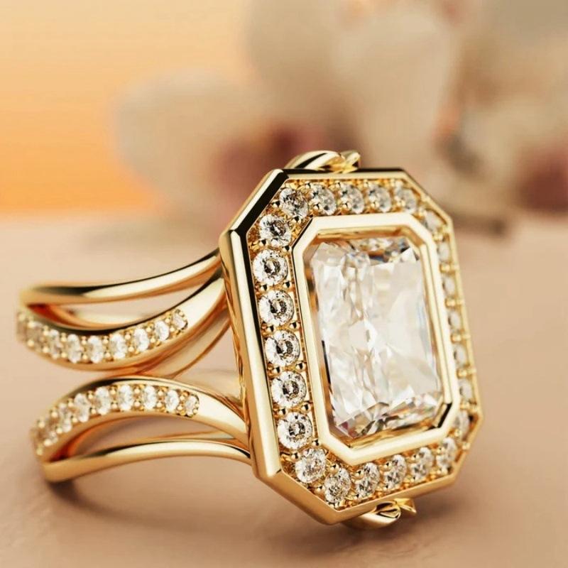 Gorgeous Luxury Rings for Women Wedding Engagement Accessories Unique Female Ring Fashion Jewelry Gifts