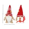 New Christmas Gnome Figurine Handmade Knitted Plush Gnome Doll Soft Farmhouse Style Stuffed Dolls Toy Home Decor