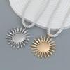 Trendy Summer Sunflower Pendant Necklace: European & American Style Alloy Accessory for Women