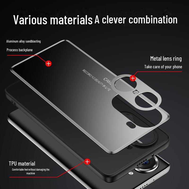 Матовый чехол Honor 60/60Pro с полностью металлической защитой линз