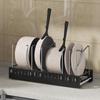 Under-Sink Pull-Out Pot and Lid Storage Rack with Chopping Board Divider