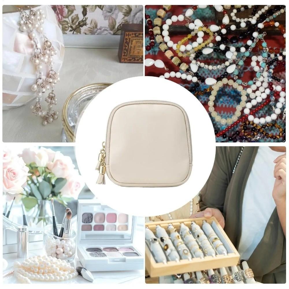 with Zipper Jewelry Organizer Large Capacity Storage Bag for Rings/Necklace/Earrings