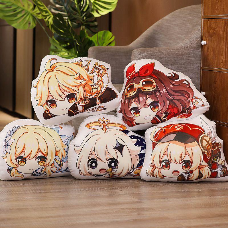 Genshin Impact Game Paimon Cosplay Plush Doll Pillow Stuffed Bed Cosplay Cushion