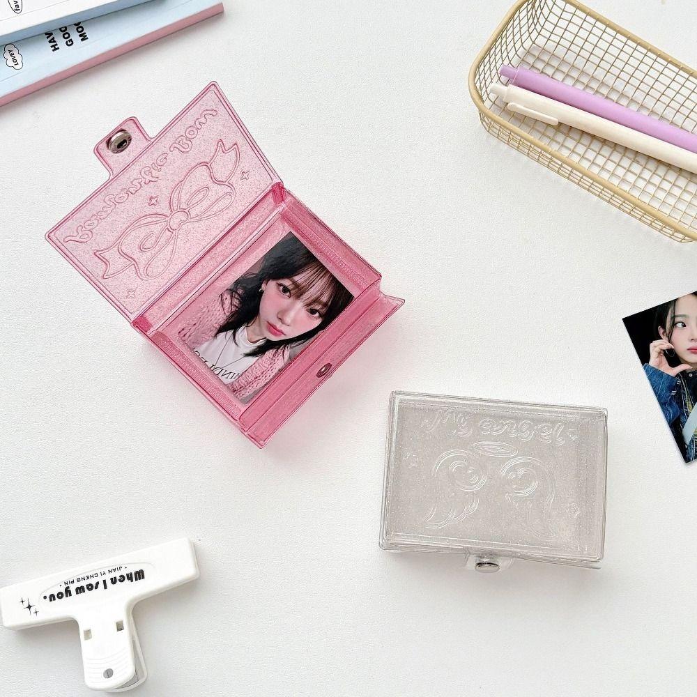 3 Inch Photocard Storage Box Glitter Card Holder Cute Kpop Photocard Case
