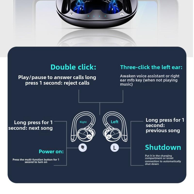 Bluetooth-наушники, спортивные наушники-вкладыши, беспроводные наушники с шумоподавлением и длительным сроком службы батареи