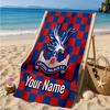 Custom Name Crystal Palace Football Club Personalized Microfiber Beach Towel, Quick-Dry, Ideal for Summer Travel, Beach Essential, Swimming