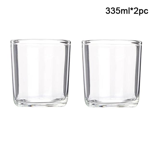 YWDL 2/4pc Clear Glass Dessert Cup Set Heat Resistant Jelly Pudding Cup Mousse Ice Cream Mould Party Dipping Dish Condiment Bowl