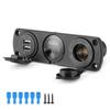 3 Hole Switch Panel Dual USB LED Digital Voltmeter Cigarette Lighter Charger for Car