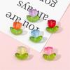 Jelly Pink Gradient Glass Tulip Petals Beading Materials DIY Handmade Bracelet Earrings Jewelry Accessories Hairpin Beads for Jewelry Making