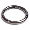 [TRkin] 5 circular elbow claviner keychains, outer diameter 33 mm round hook/ring hook keychain/metal parts (black)