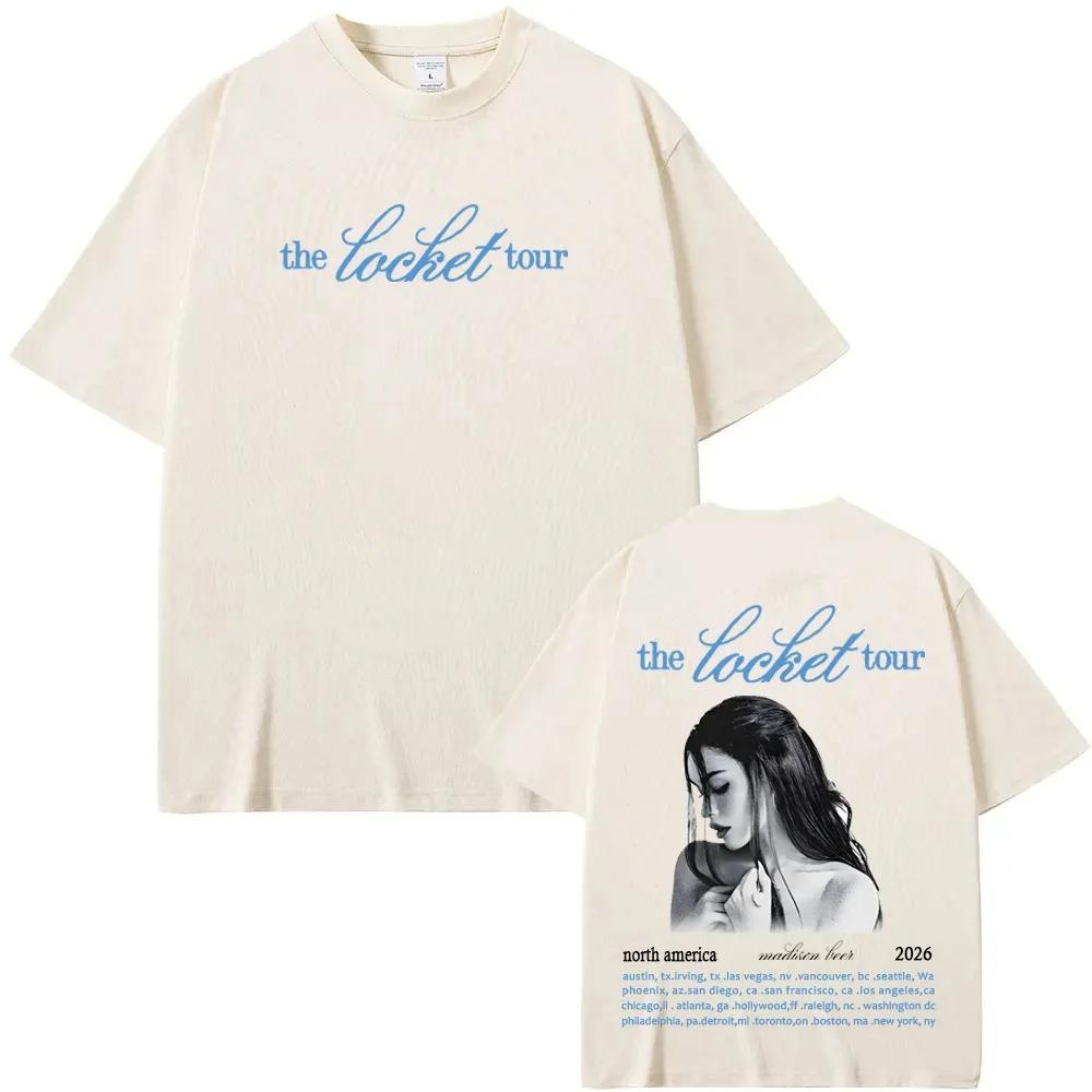 Madison Beer Тур 2026 Мерч Графический Принт Футболка Мужчины Женщины Мода Круглый Вырез Летний Новый Топ Оверсайз Хайстрит Повседневный Топ