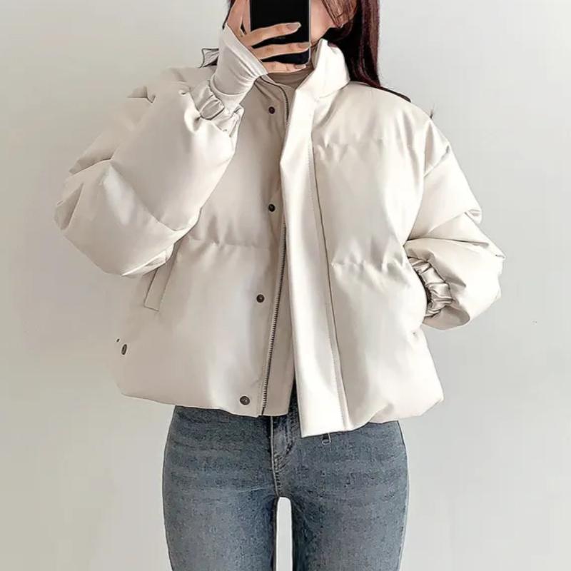 Korean Fashion Retro Cotton-padded Jacket Women New Loose Joker Thickened Short Coat High Sense Vintage Casual Overcoat Winter