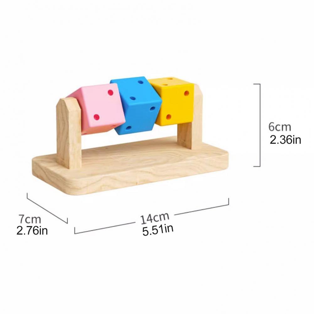 Hamster Chew Blocks Safe Hamster Teeth Grinding Toys Wooden Hamster Chew Toy Set for Small Pets Enrichment Cubes for Guinea Pigs